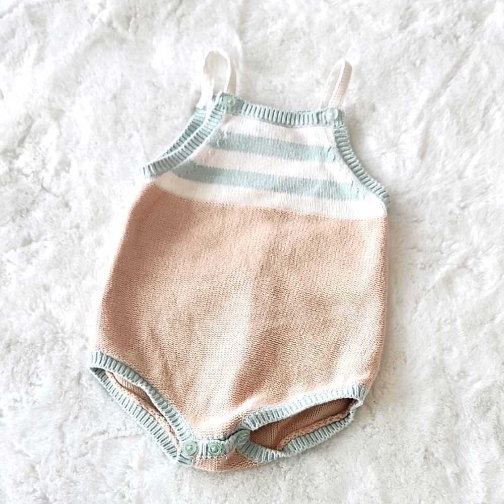 Seed Heritage Striped Knit Kids One Piece